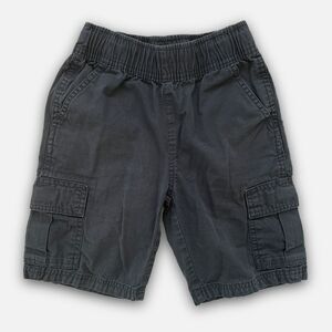 Childrens Place Boys Size 6 Washed Black Adjustable Uniform Pull on Cargo Shorts